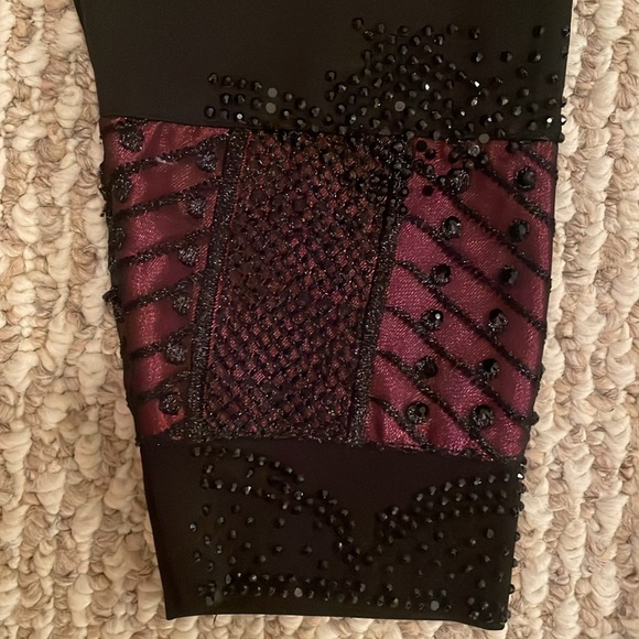 Hand Sewn Women's Modest Black and Fuchsia Abaya Muslim Dress - Picture 6 of 11